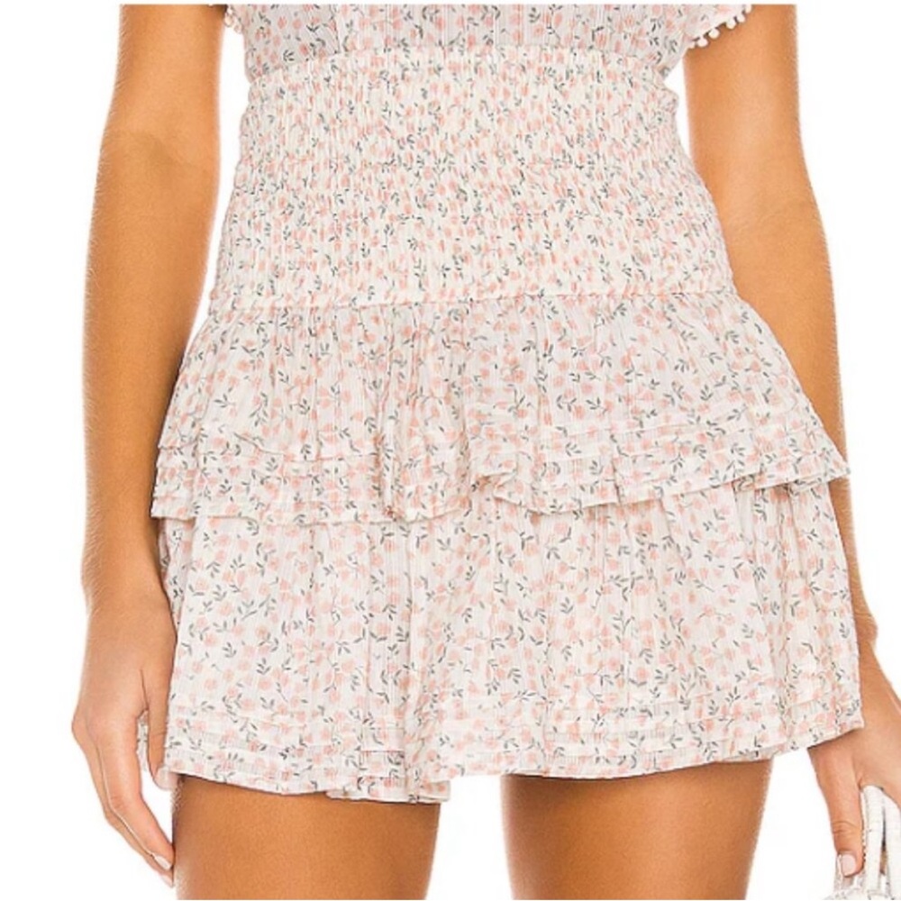 Cleobella Kate Mini Skirt in Ditzy Floral Size XS Tiered Smocked Skirt
